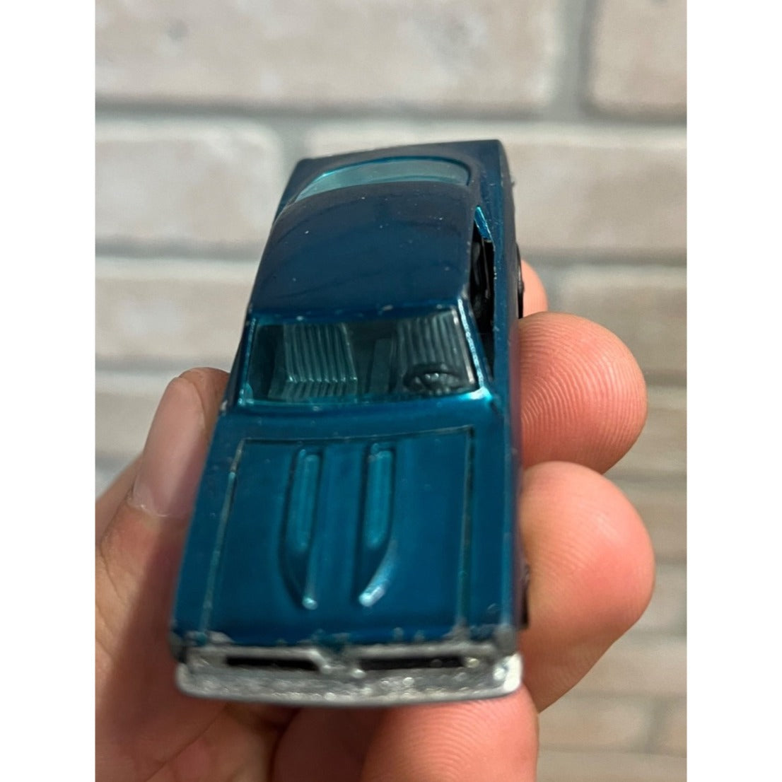 Vintage 1968 Hot Wheels Redlines Custom Barracuda Aqua Teal HK - Very Good