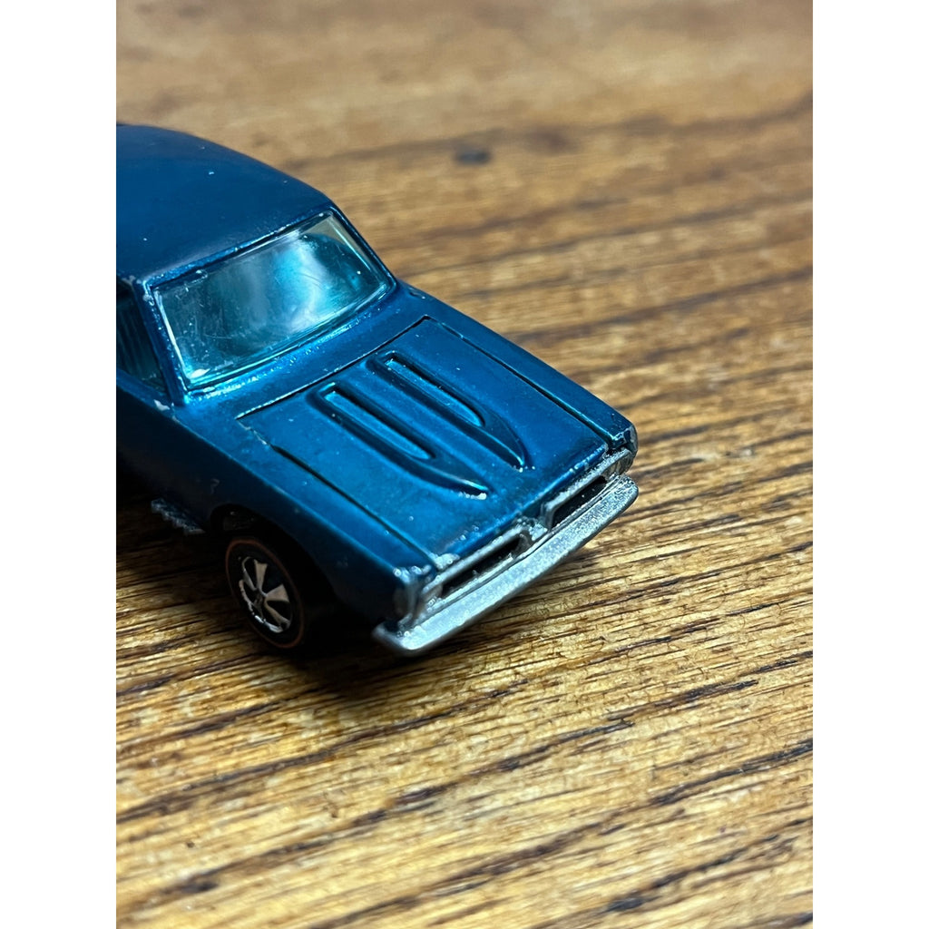 Vintage 1968 Hot Wheels Redlines Custom Barracuda Aqua Teal HK - Very Good