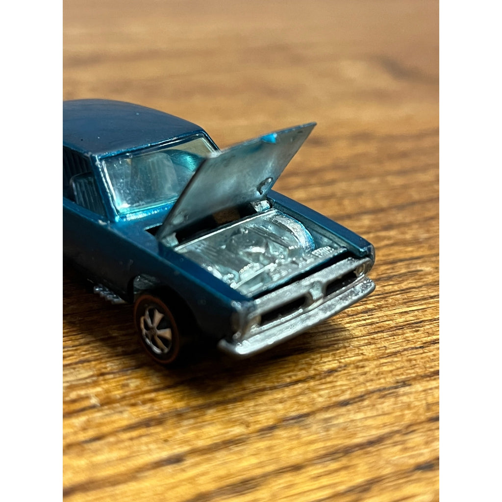 Vintage 1968 Hot Wheels Redlines Custom Barracuda Aqua Teal HK - Very Good