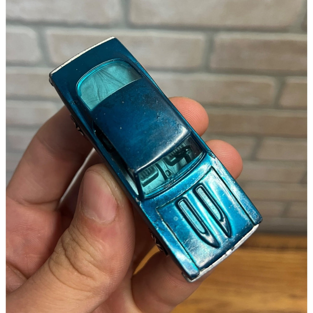 Vintage 1968 Hot Wheels Redlines Custom Barracuda Aqua Teal HK - Very Good