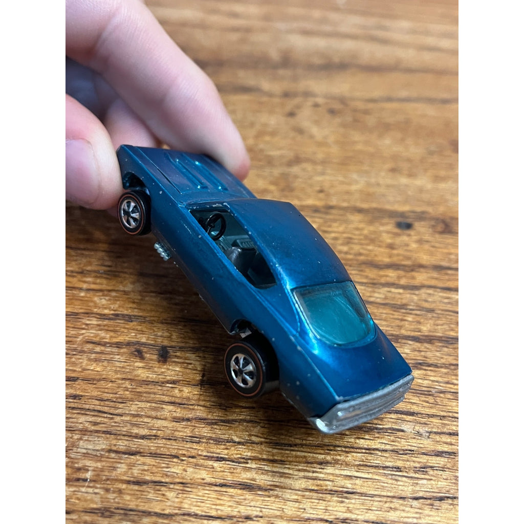 Vintage 1968 Hot Wheels Redlines Custom Barracuda Aqua Teal HK - Very Good