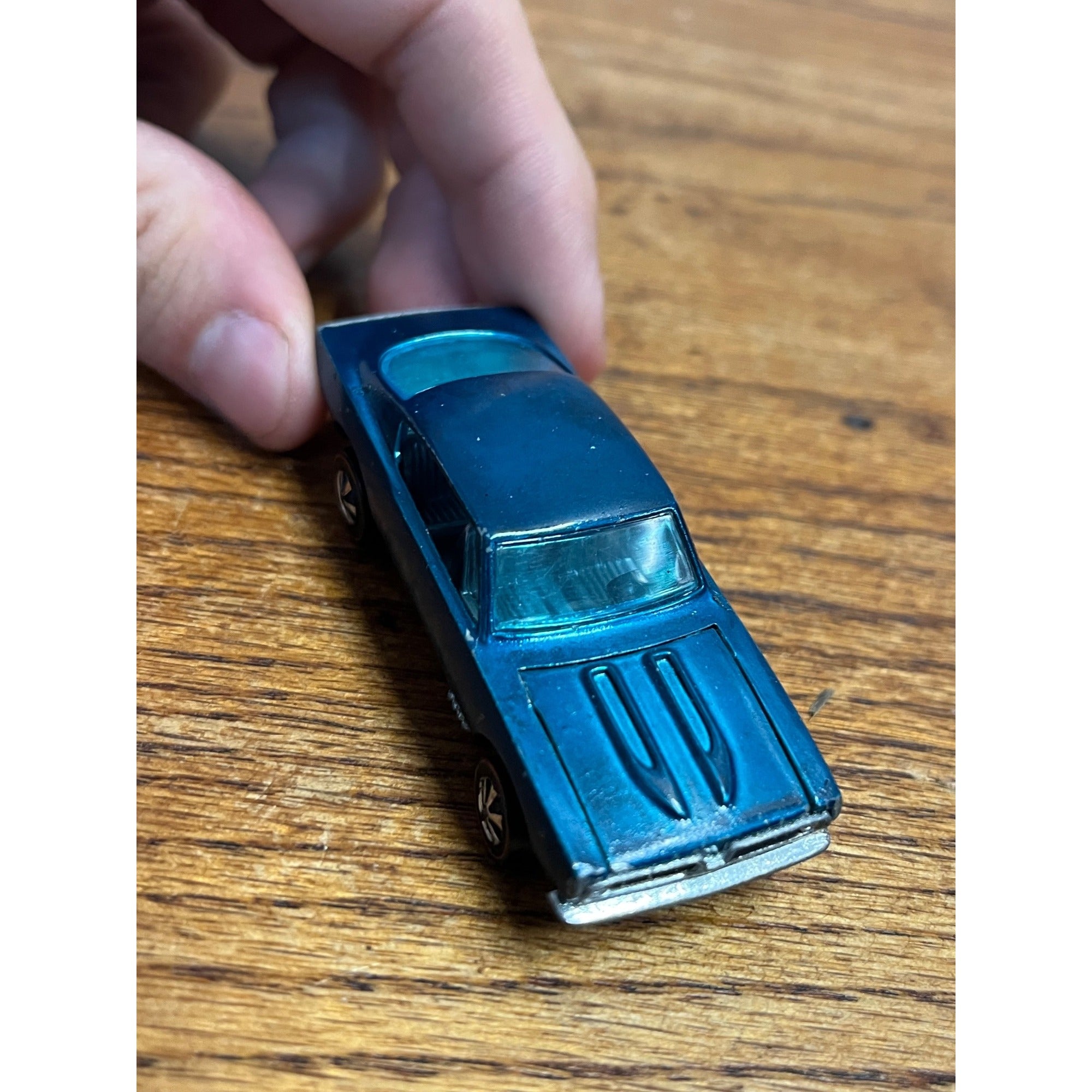 Vintage 1968 Hot Wheels Redlines Custom Barracuda Aqua Teal HK - Very Good