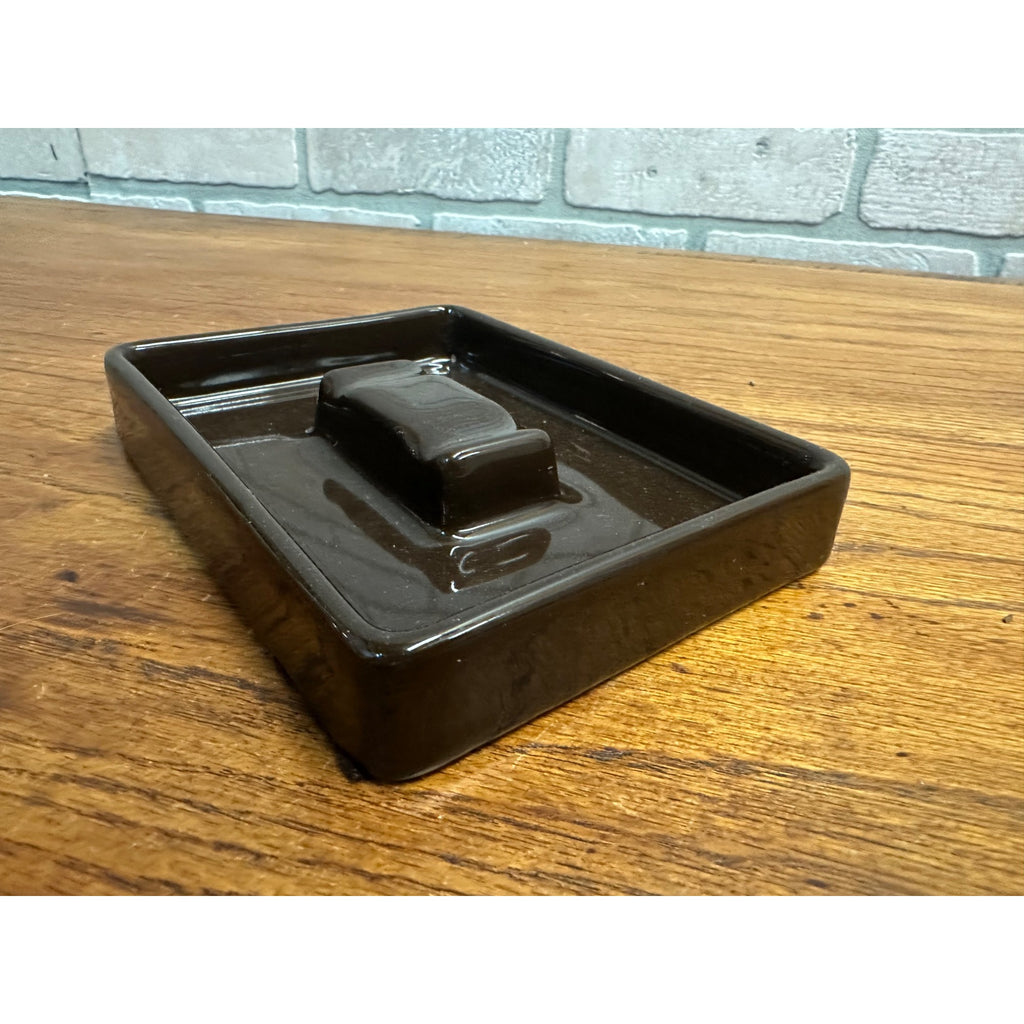 Vintage 1960s Kohler Company Porcelain Brown MCM Mid-Century Ashtray Wisconsin