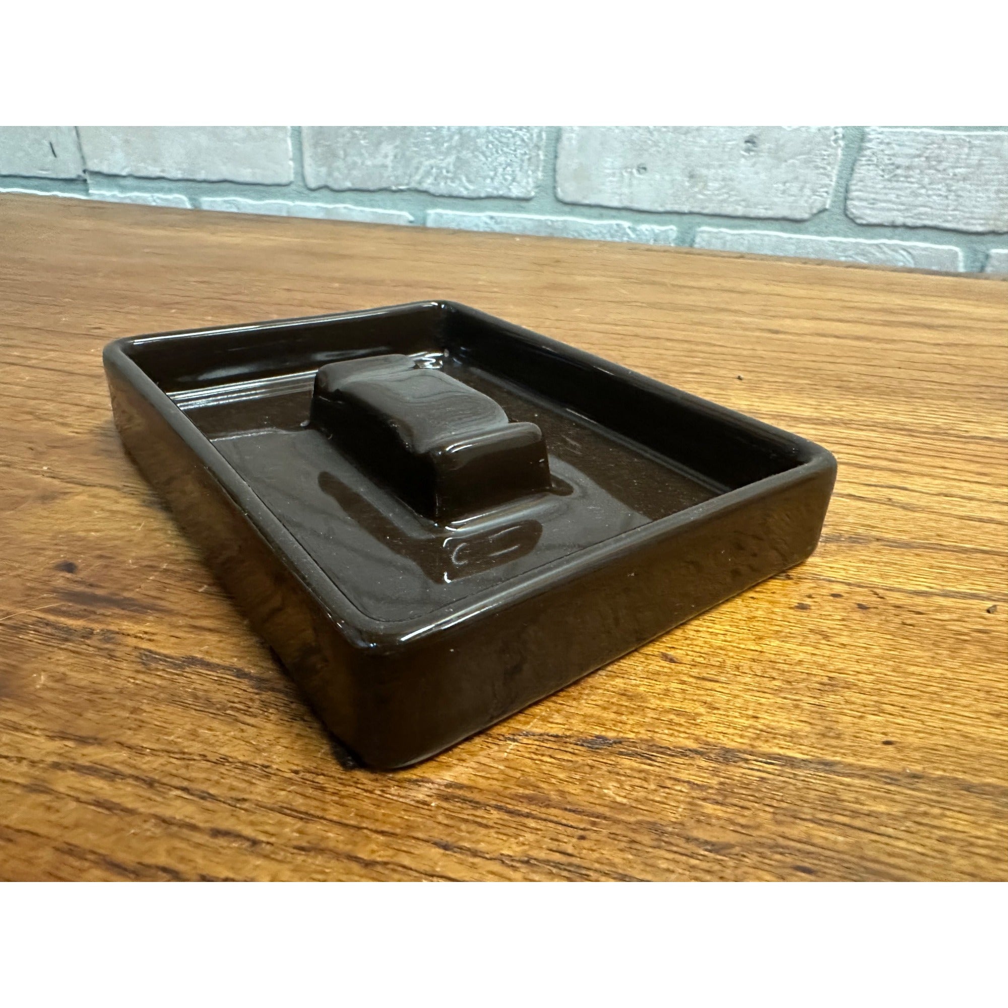 Vintage 1960s Kohler Company Porcelain Brown MCM Mid-Century Ashtray Wisconsin