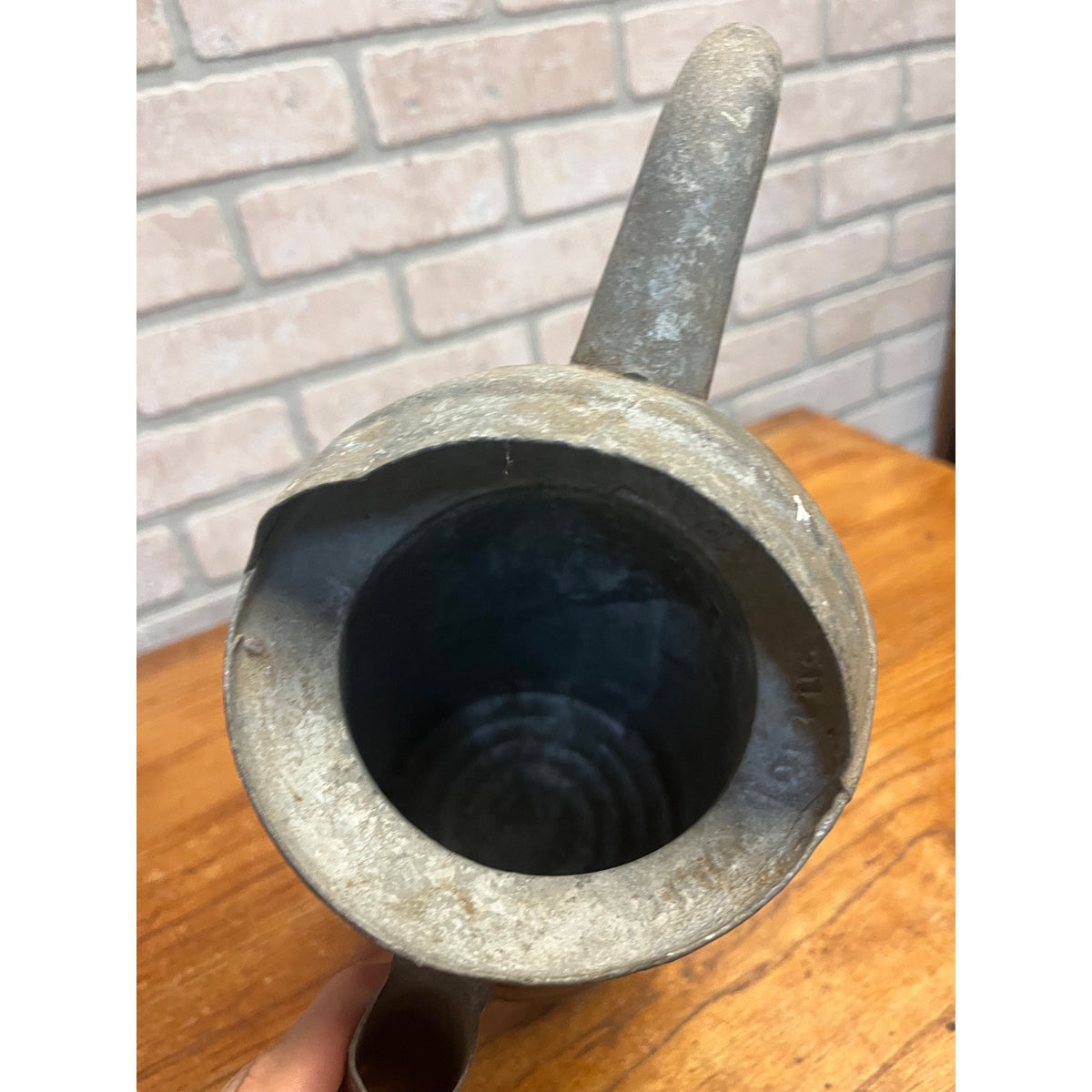 Vintage Galvanized Metal Oil Can With Pour Spout Two Quart (2) Size NYC- PA Approved Type Primitive Garage Decor