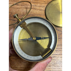 Antique 1880s Gurley Miner's Dip Needle Compass w/Original Leather Pouch Mining