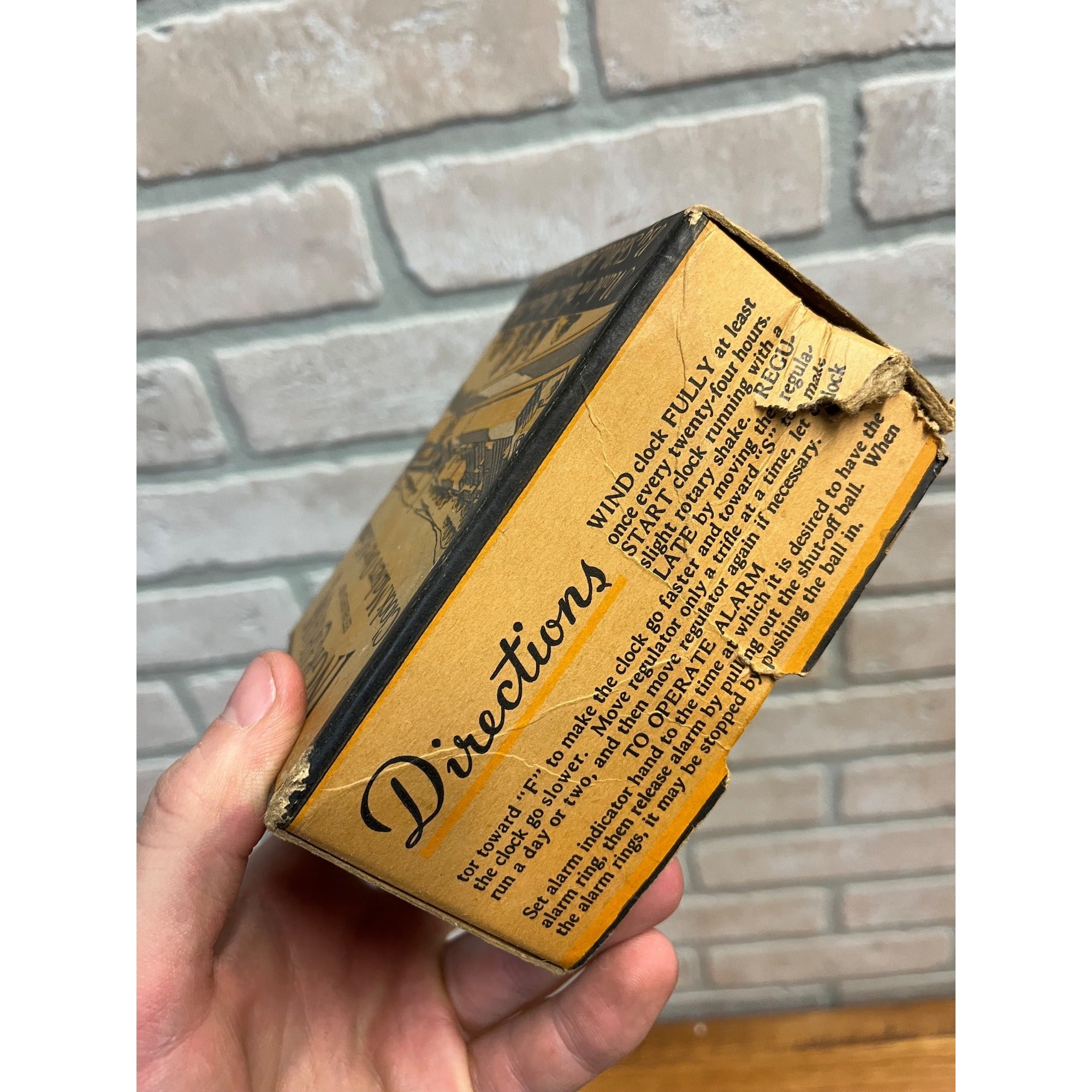 Vintage 1950s ACE Alarm Clock Ingraham Clock Co. EMPTY BOX