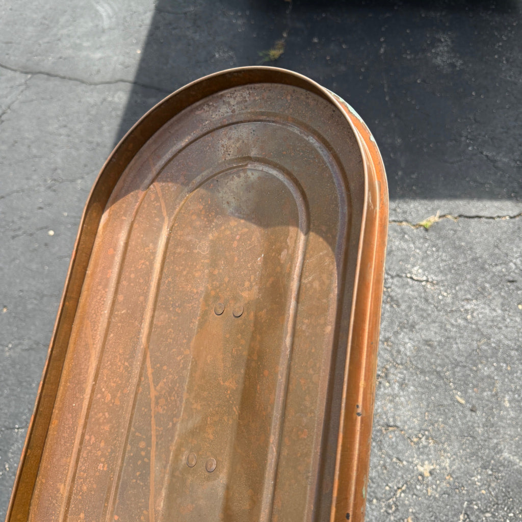 Vintage 1920s Copper Boiler Wash Tub Revere Brand w/ Lid Farmhouse Canning CLEAN