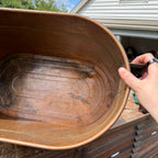 Vintage 1920s Copper Boiler Wash Tub Revere Brand w/ Lid Farmhouse Canning CLEAN