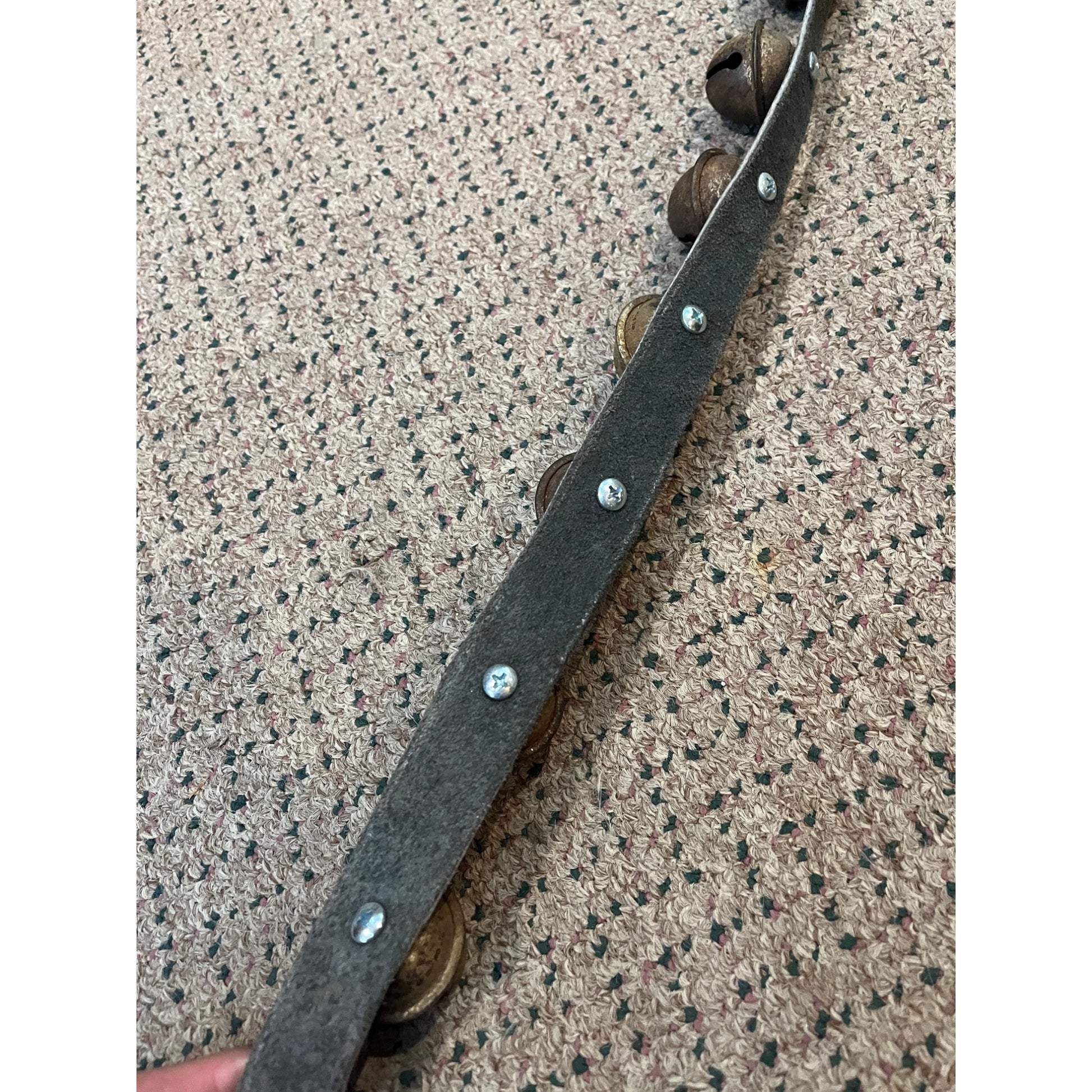 Antique Vintage Sleigh Bells 78" Horse Jingle Bells Christmas Black Leather