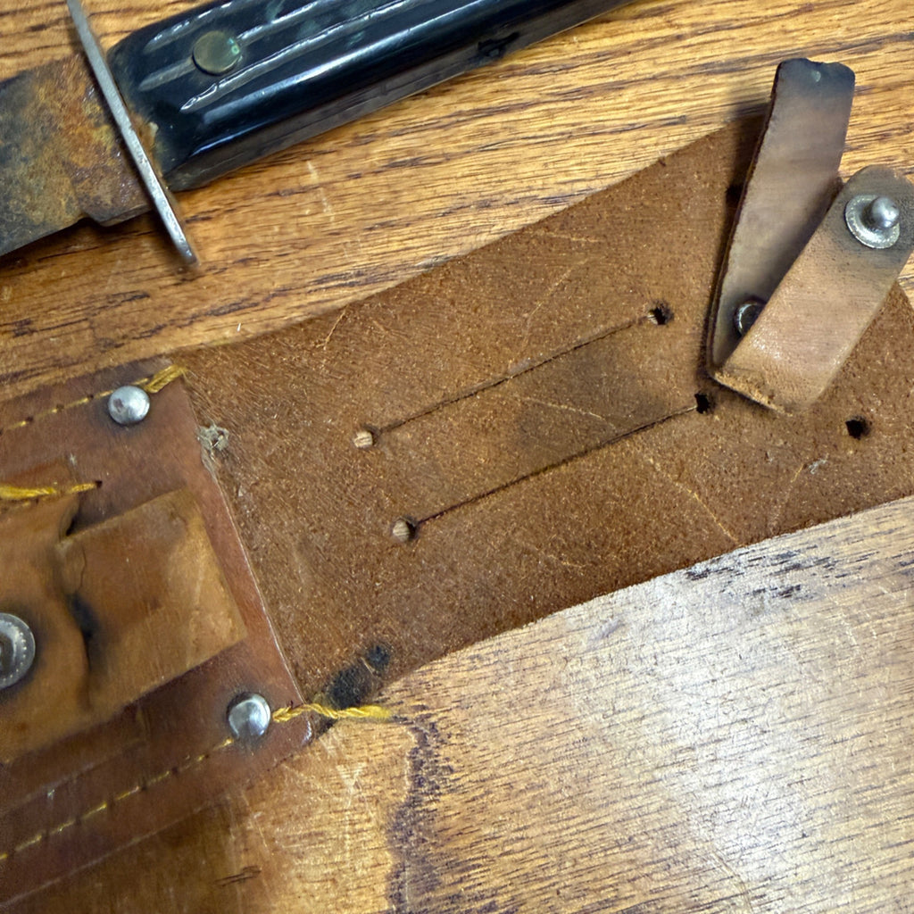 Vintage Utica Sportsman fixed Blade Hunting Knife & Sheath