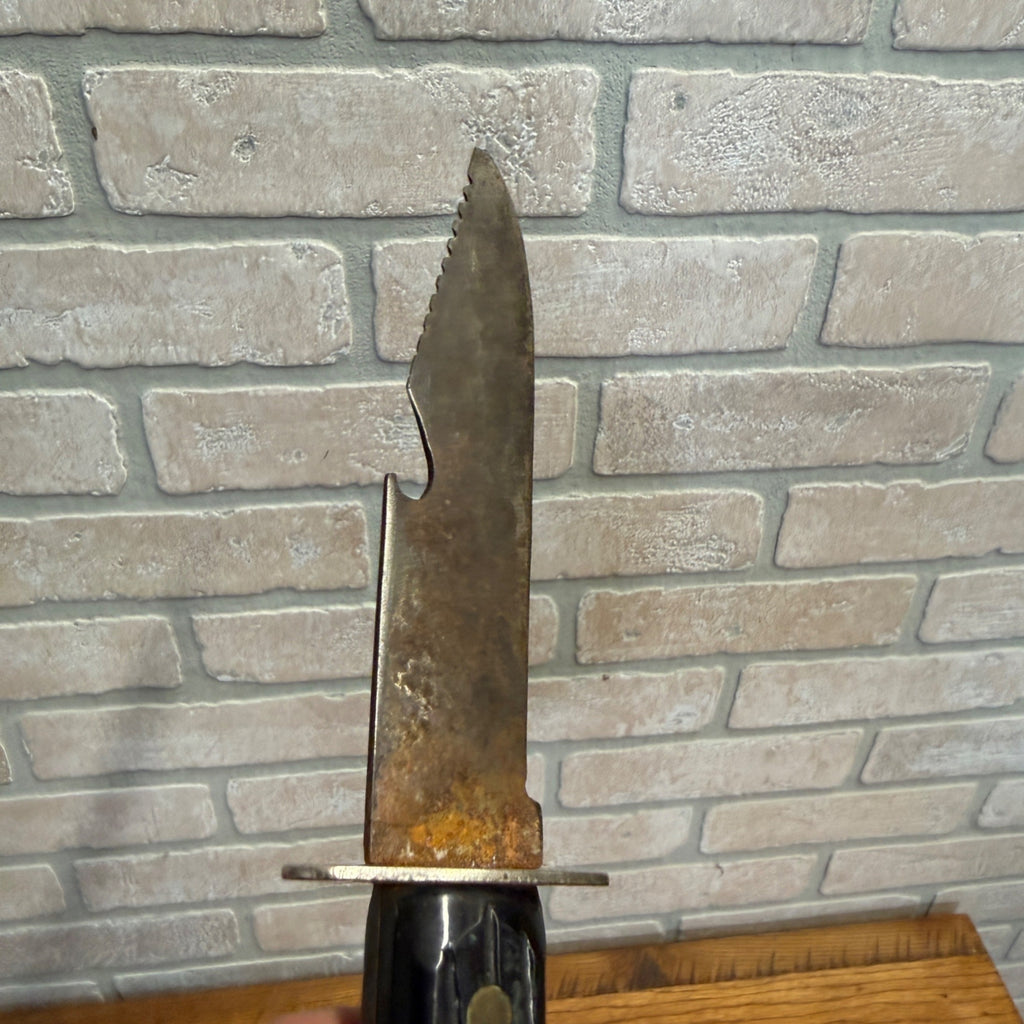 Vintage Utica Sportsman fixed Blade Hunting Knife & Sheath