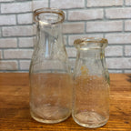 Pair Gridley Dairy Milwaukee Wis Pint & Half Pint Dairy Milk Bottle Embossed