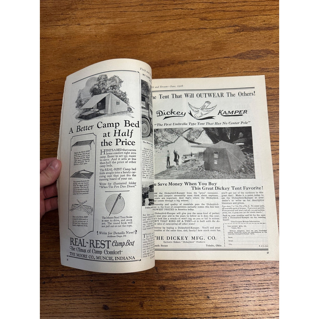 Vintage Field & Stream Outdoorsman Magazine (June 1926) No 2 Hunting Fishing