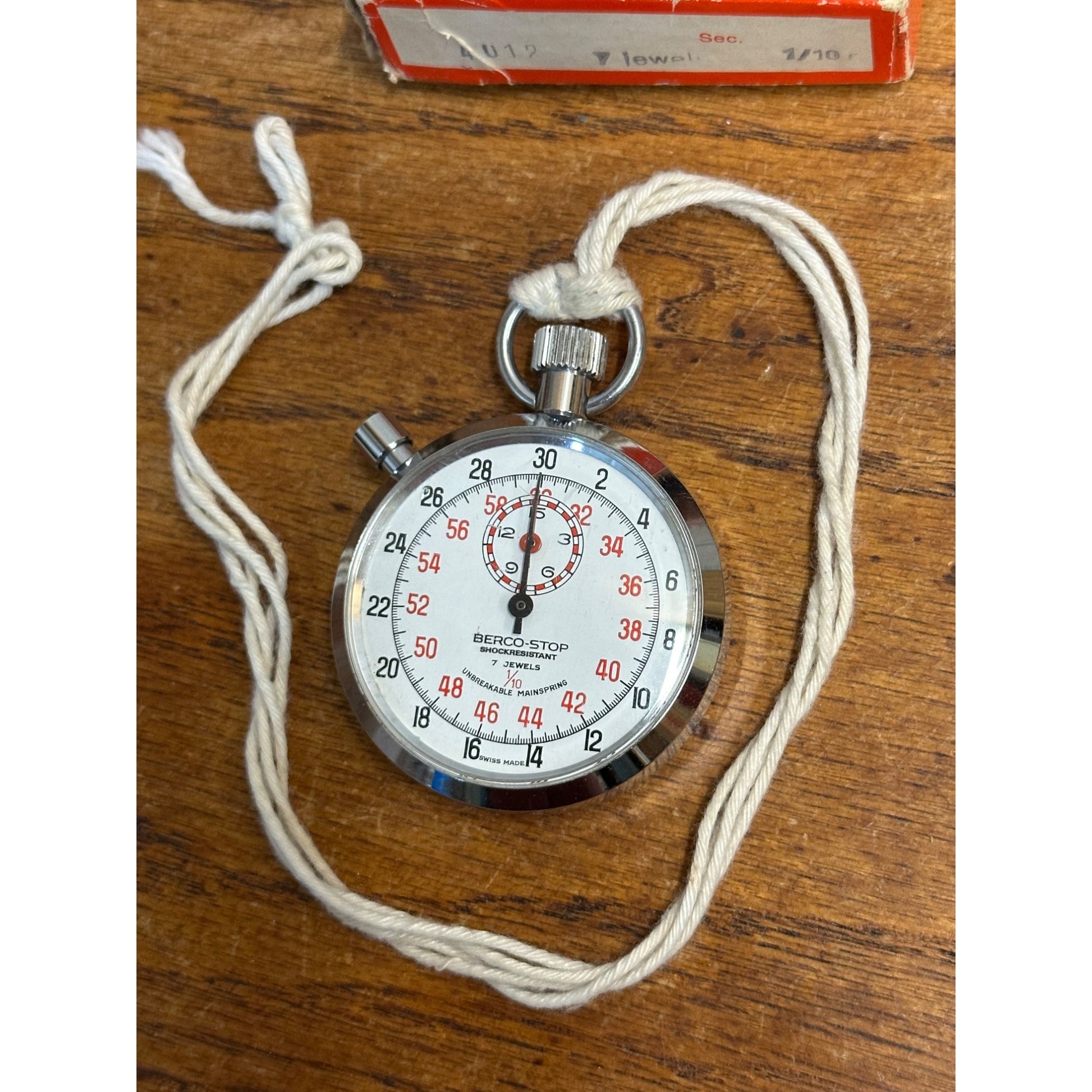 Vintage Berco Stop Watch Swiss Made 7 Jewels - Working