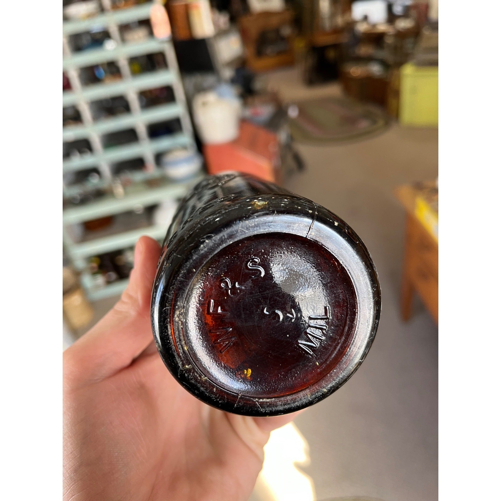 Pre-Prohibition Schlitz Brewing Co. Amber Embossed Beer Bottle Milwaukee - CLEAN