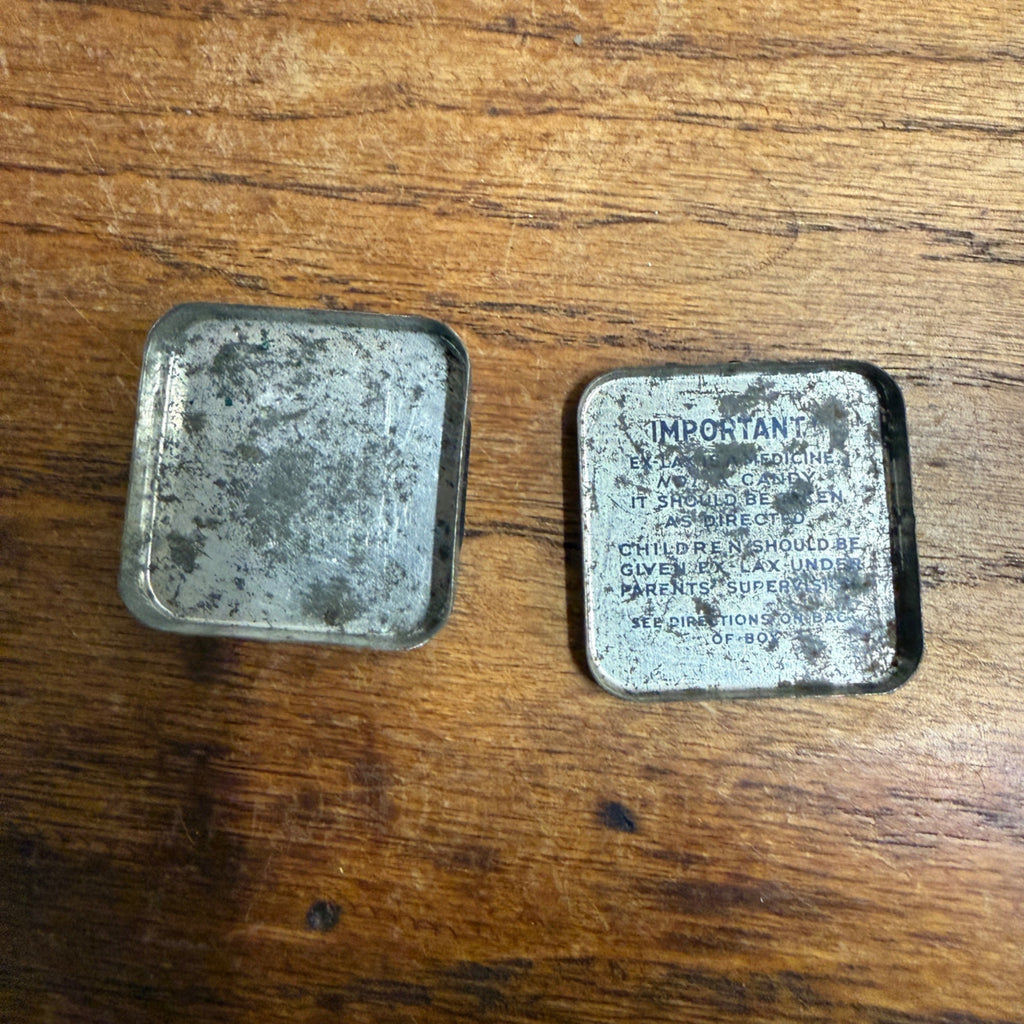 Vintage Ex Lax 6-Tablets Chocolate Laxative Metal Advertising Tin Pharmacy