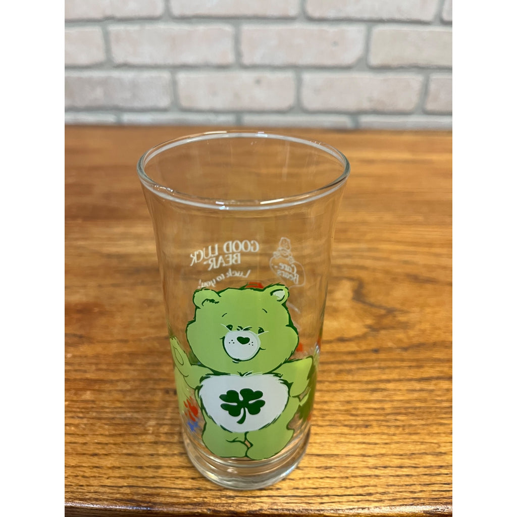 Vintage 1983 Pizza Hut Care Bears Good Luck Bear Collector Drinking Glass Tumbler