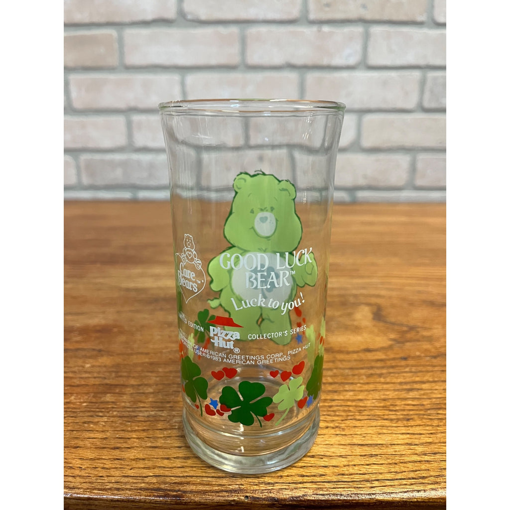 Vintage 1983 Pizza Hut Care Bears Good Luck Bear Collector Drinking Glass Tumbler
