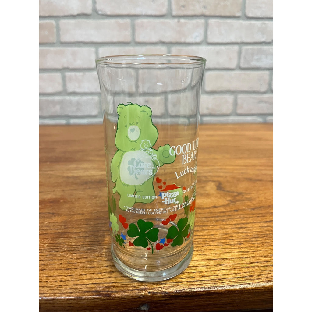 Vintage 1983 Pizza Hut Care Bears Good Luck Bear Collector Drinking Glass Tumbler