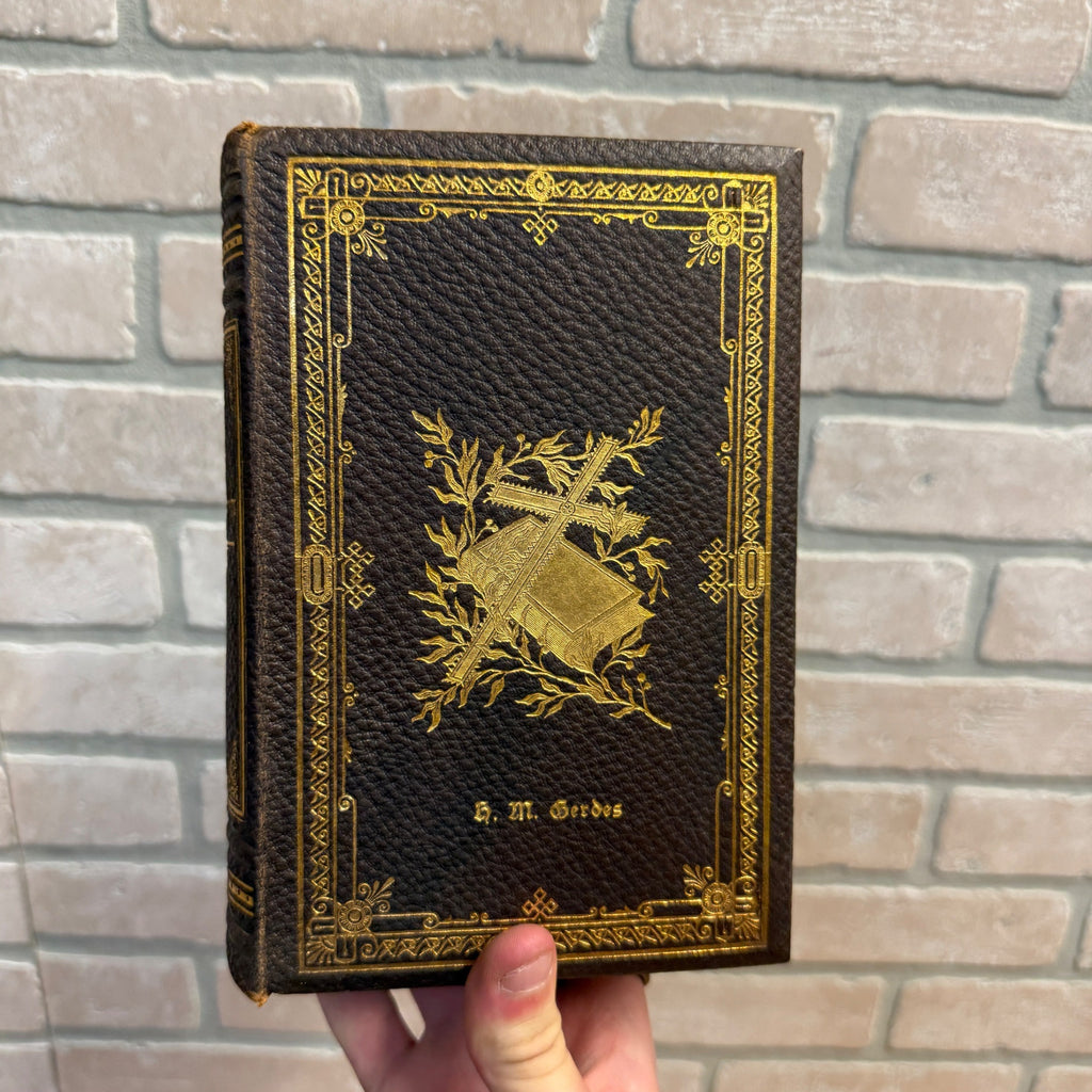 Antique German Bible Martin Luther (1900) Ornate Gold Gilt Hardcover