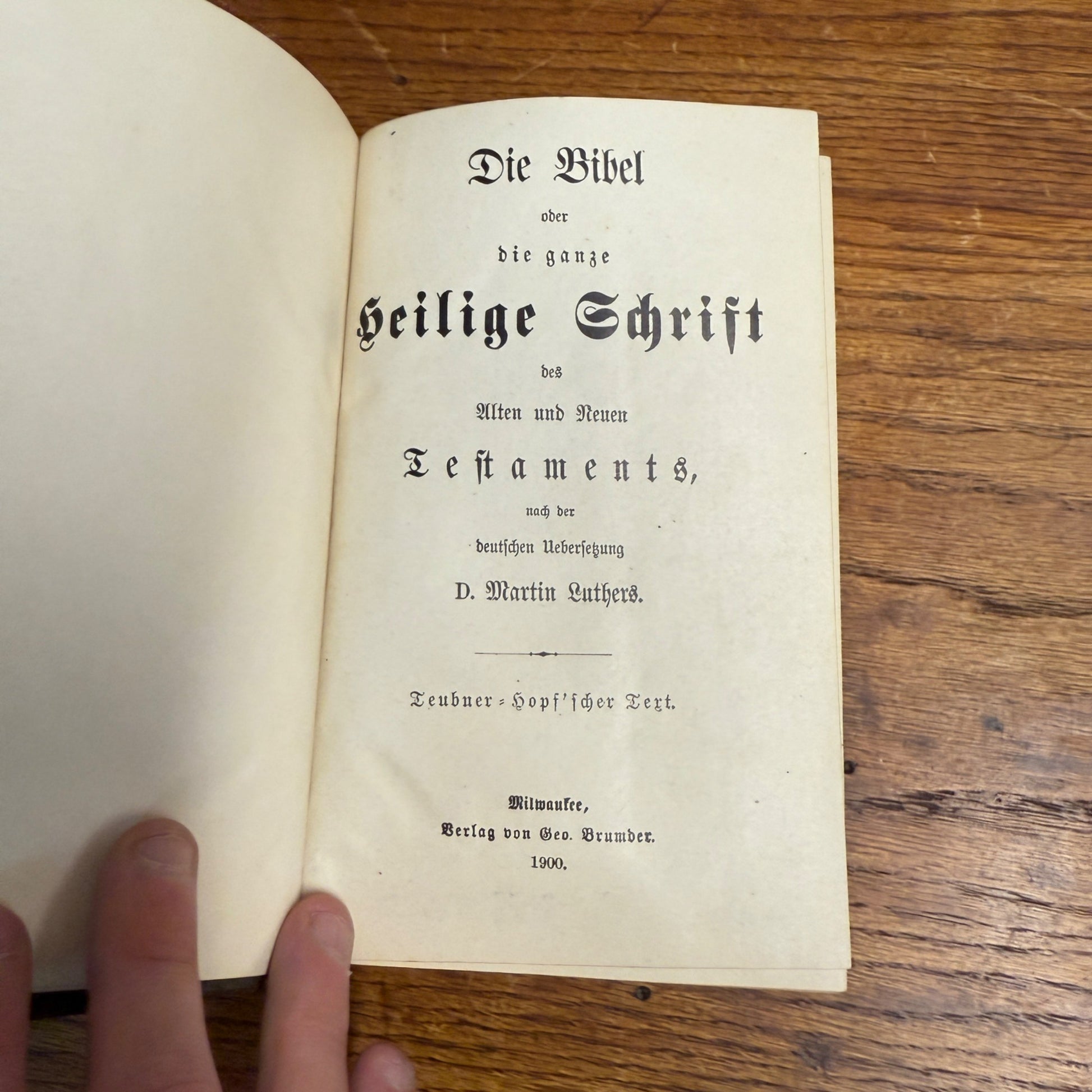 Antique German Bible Martin Luther (1900) Ornate Gold Gilt Hardcover