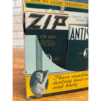 Vintage 1930s Art Deco Zip Hair Remover Store Advertising Display Salon Barber