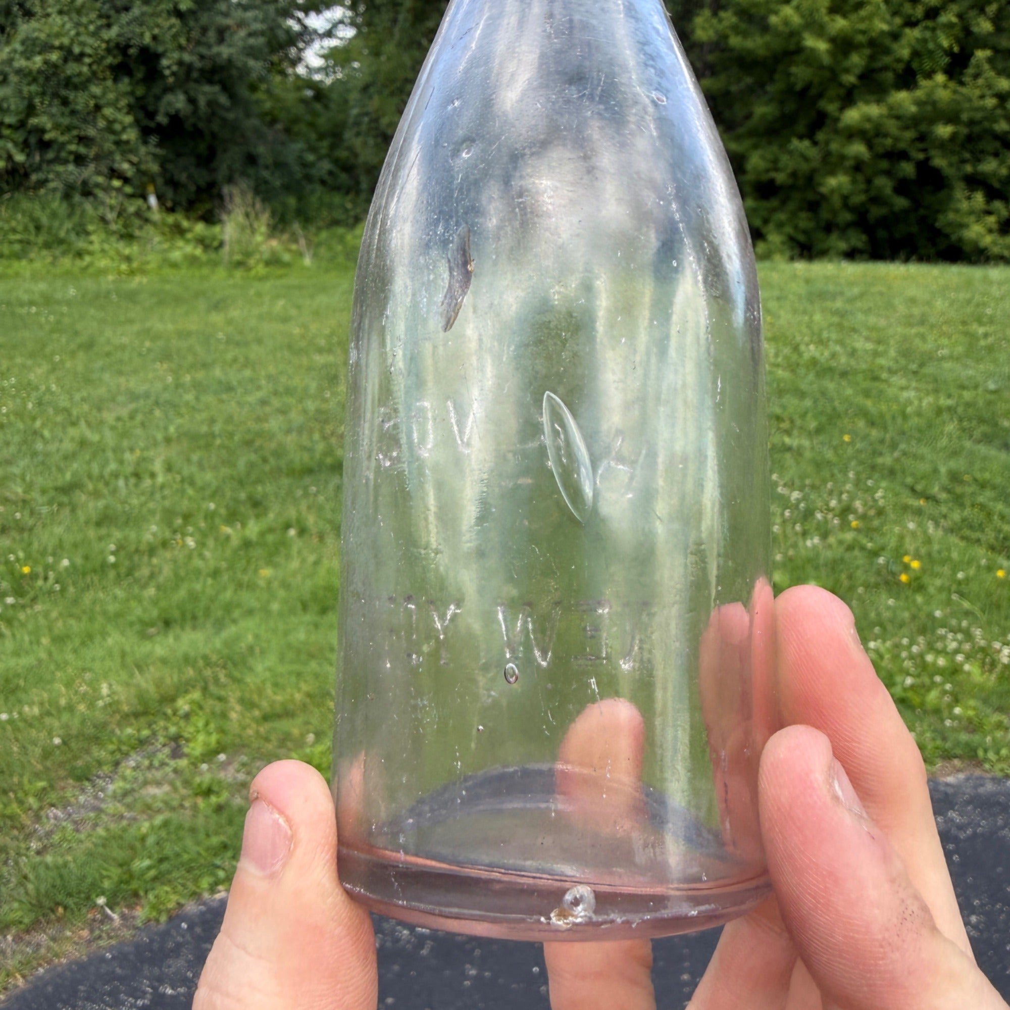 Antique Early 1900s 1890s H.F. Voss Ketchup Condiment Bottle Brooklyn New York