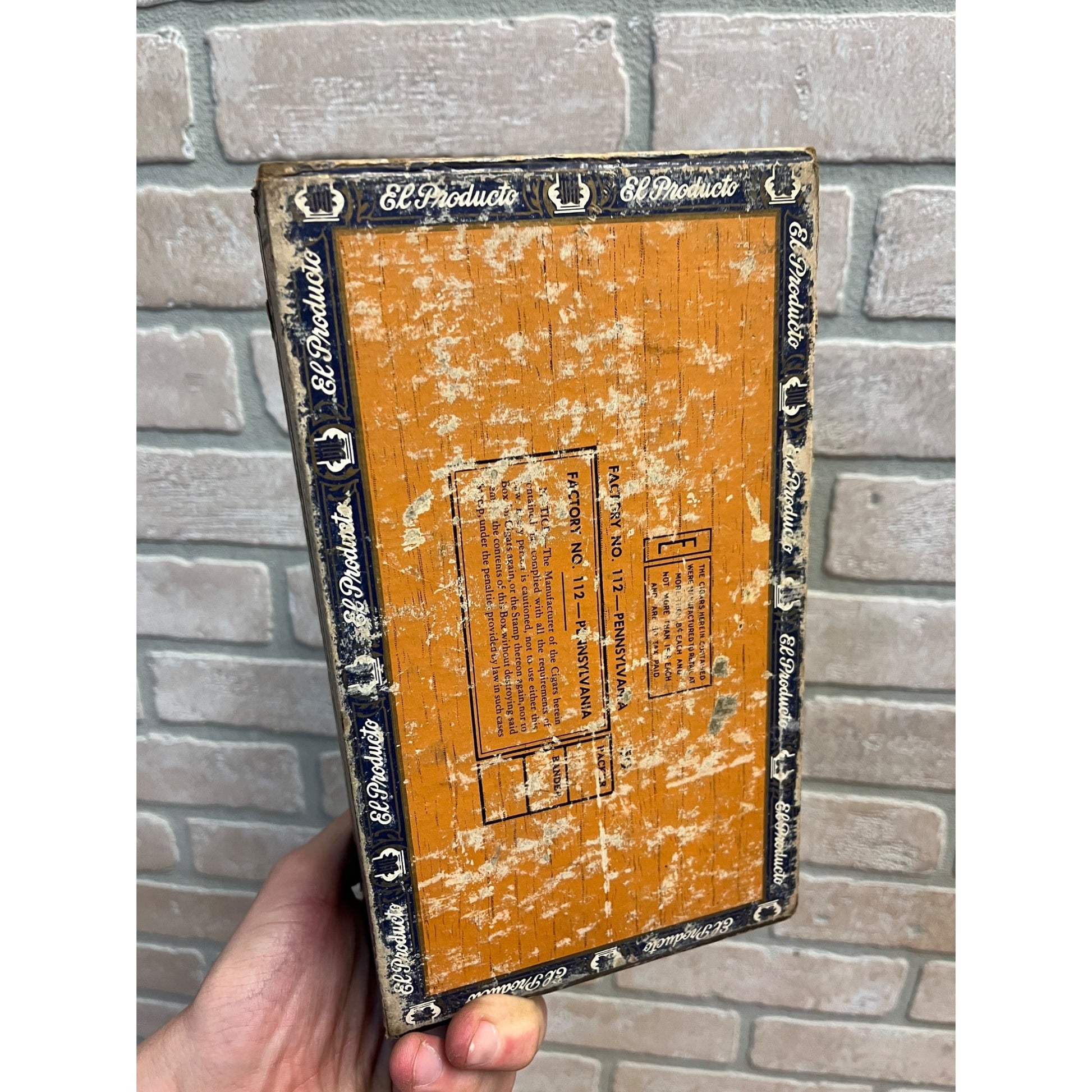 Vintage El Producto Bouquet Cigar Box Pennsylvania Pressed Cardboard