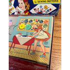Vintage Button Craft Gold Medal Toy Transogram Company Inc. New York USA 1940 Sewing Practice