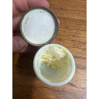 Vintage Dr. Scholl's Foot Balm Milk Glass Jar 1974 - Used - 1-1/2oz