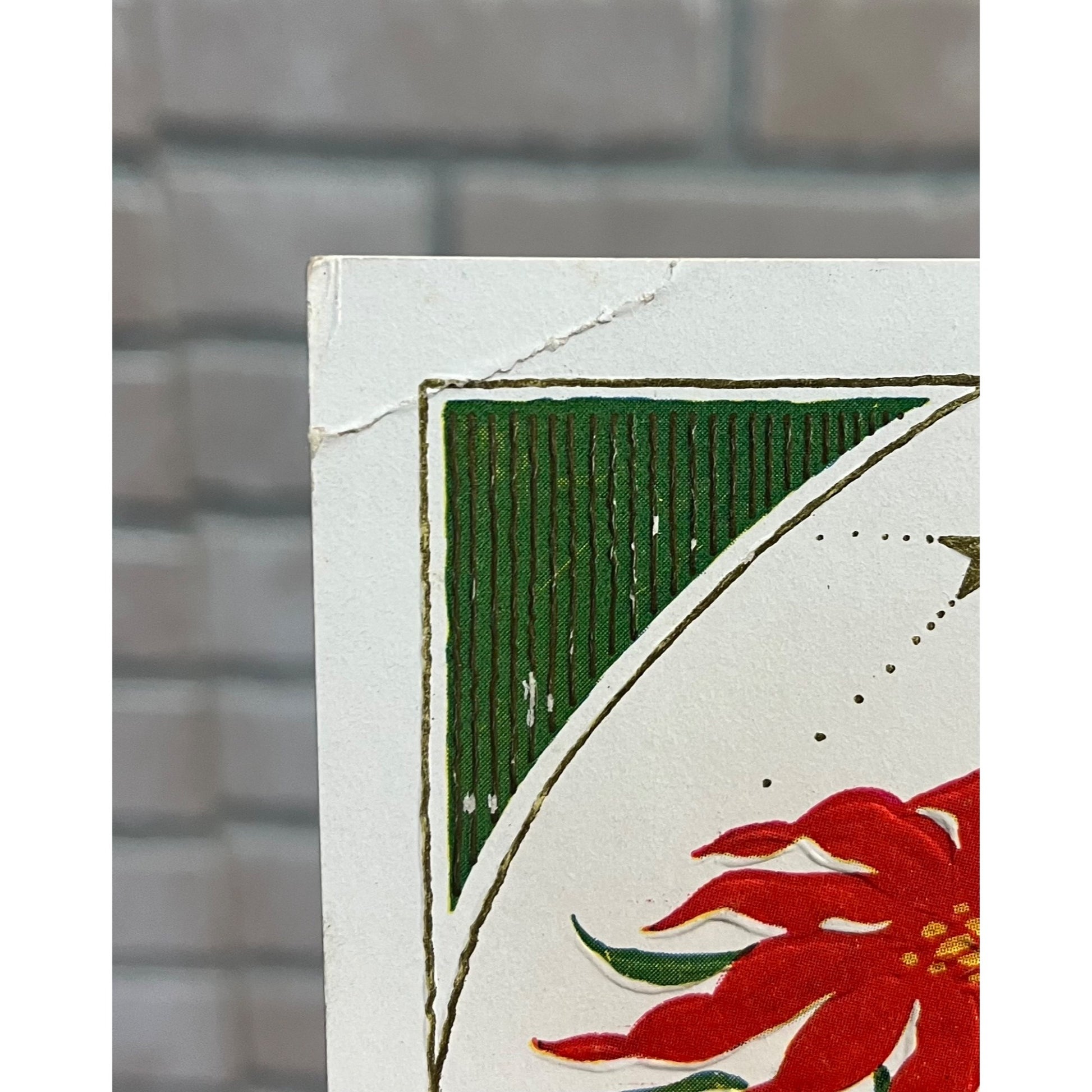 Vintage 1924 Christmas Postcard w/ Christmas Seal Tied US American Red Cross