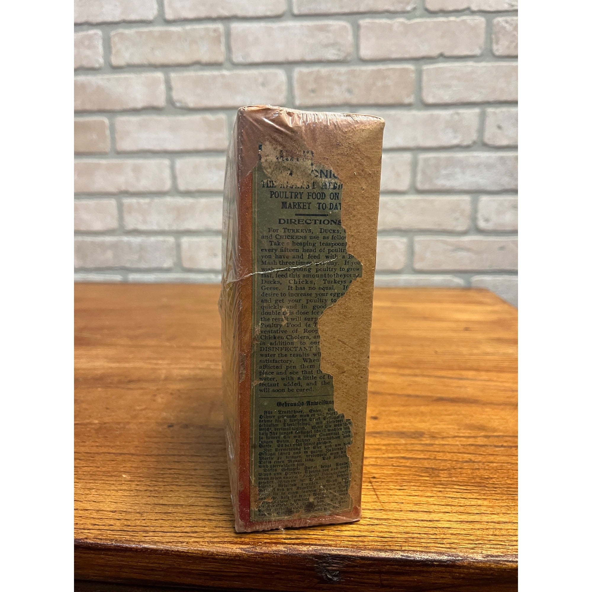 Vintage Federal Poultry Food Empty Advertising Box Farm Chicken Mifflinburg PA