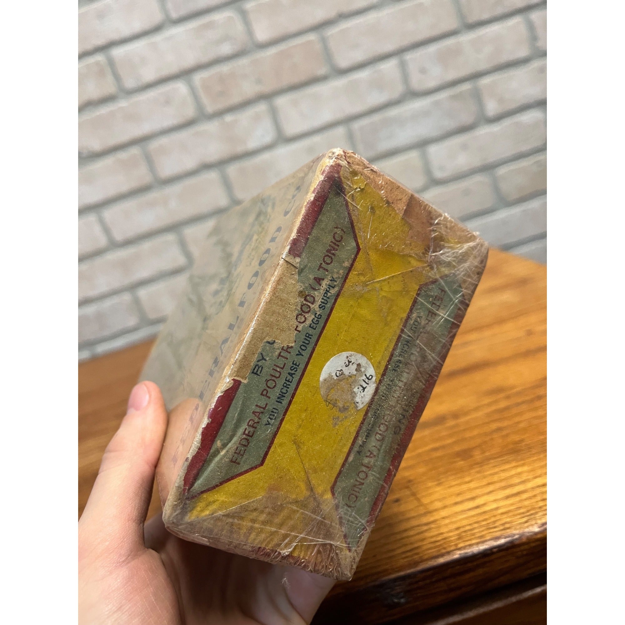 Vintage Federal Poultry Food Empty Advertising Box Farm Chicken Mifflinburg PA