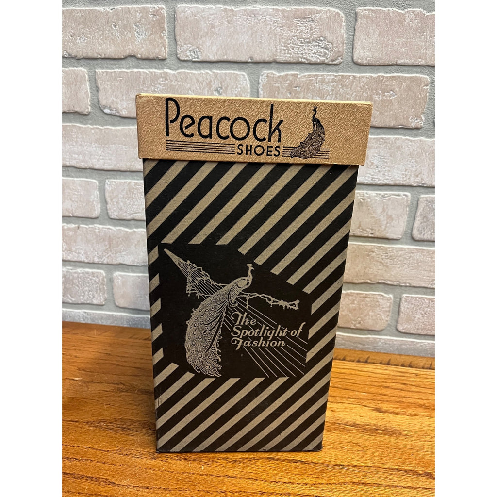 Vintage Peacock Shoes Art Deco Shoe Box Milwaukee, WI 1940s Advertising Wis
