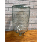 Vintage Roxo Beverages Waukesha Wis Large Aqua Blue Glass Carboy Jug Soda 5 Gal