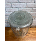 Vintage Roxo Beverages Waukesha Wis Large Aqua Blue Glass Carboy Jug Soda 5 Gal