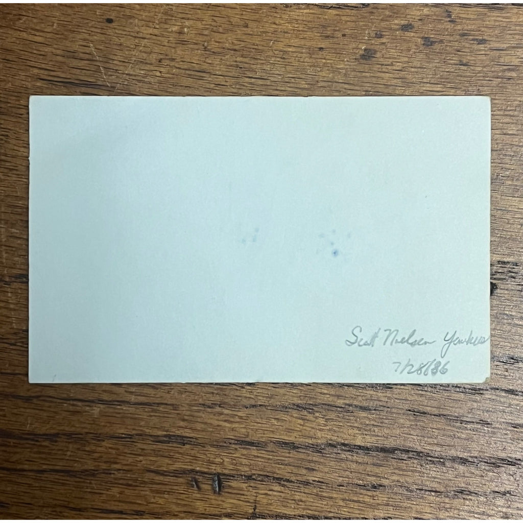 Scott Nielsen Signed Autographed Cut Index Card Yankees