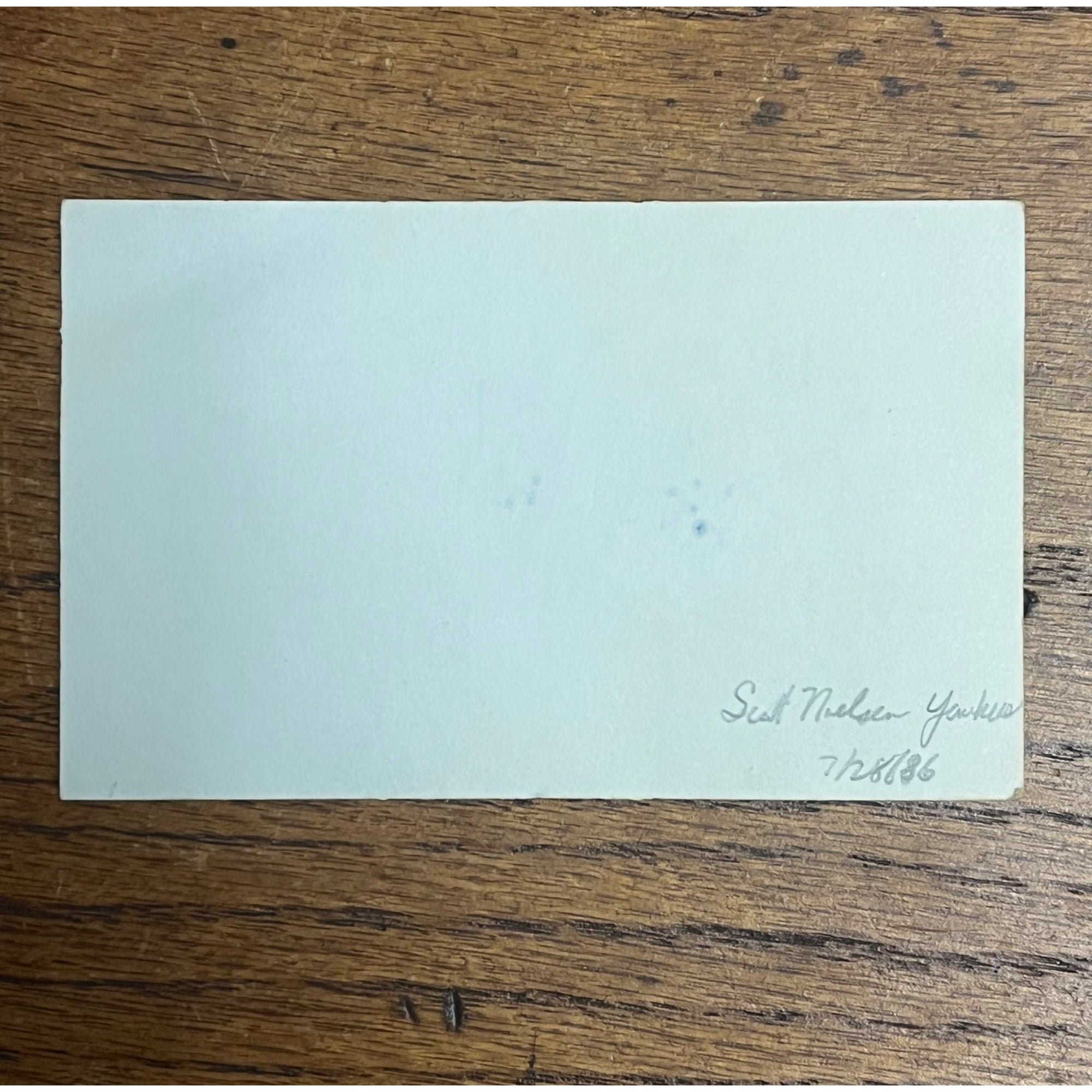 Scott Nielsen Signed Autographed Cut Index Card Yankees
