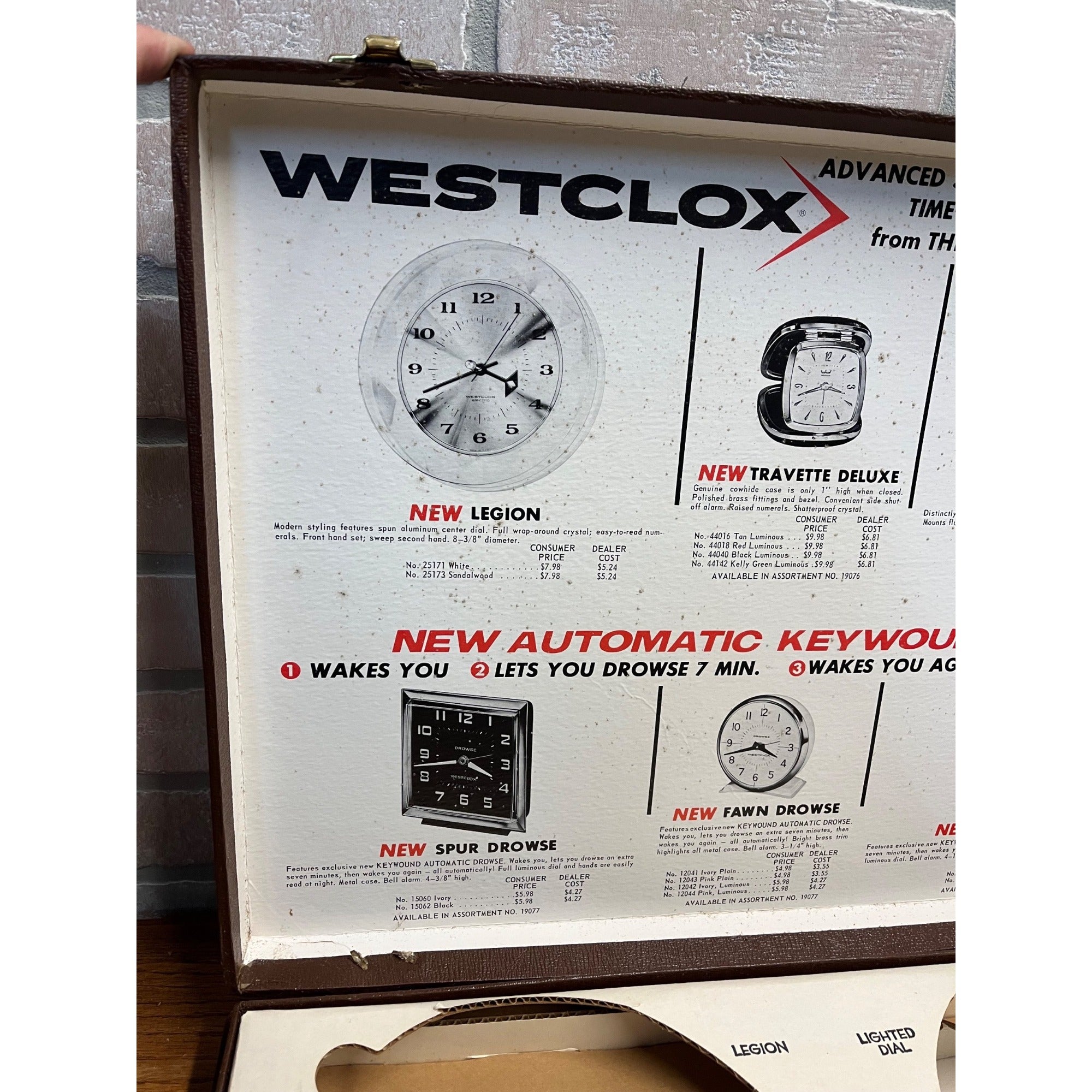 Vintage 1960s Westclox Electric Clock Traveling Salesman Sample Advertising Case