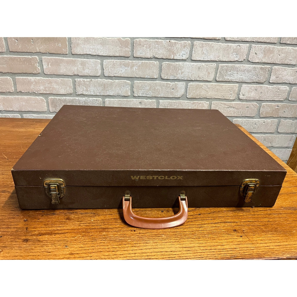 Vintage 1960s Westclox Electric Clock Traveling Salesman Sample Advertising Case