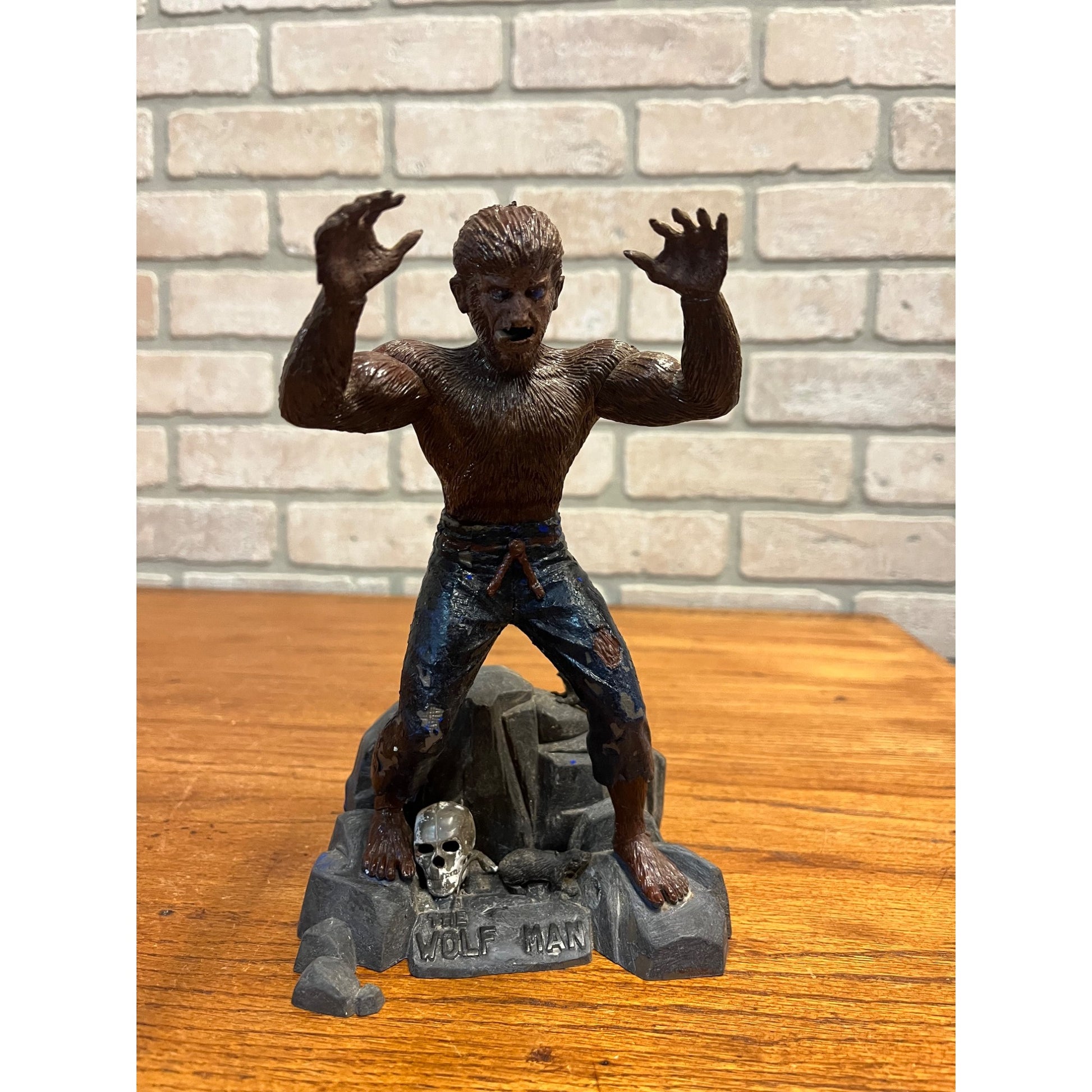Vintage 1962 The Wolf Man Aurora Model Kit Built - Well Done