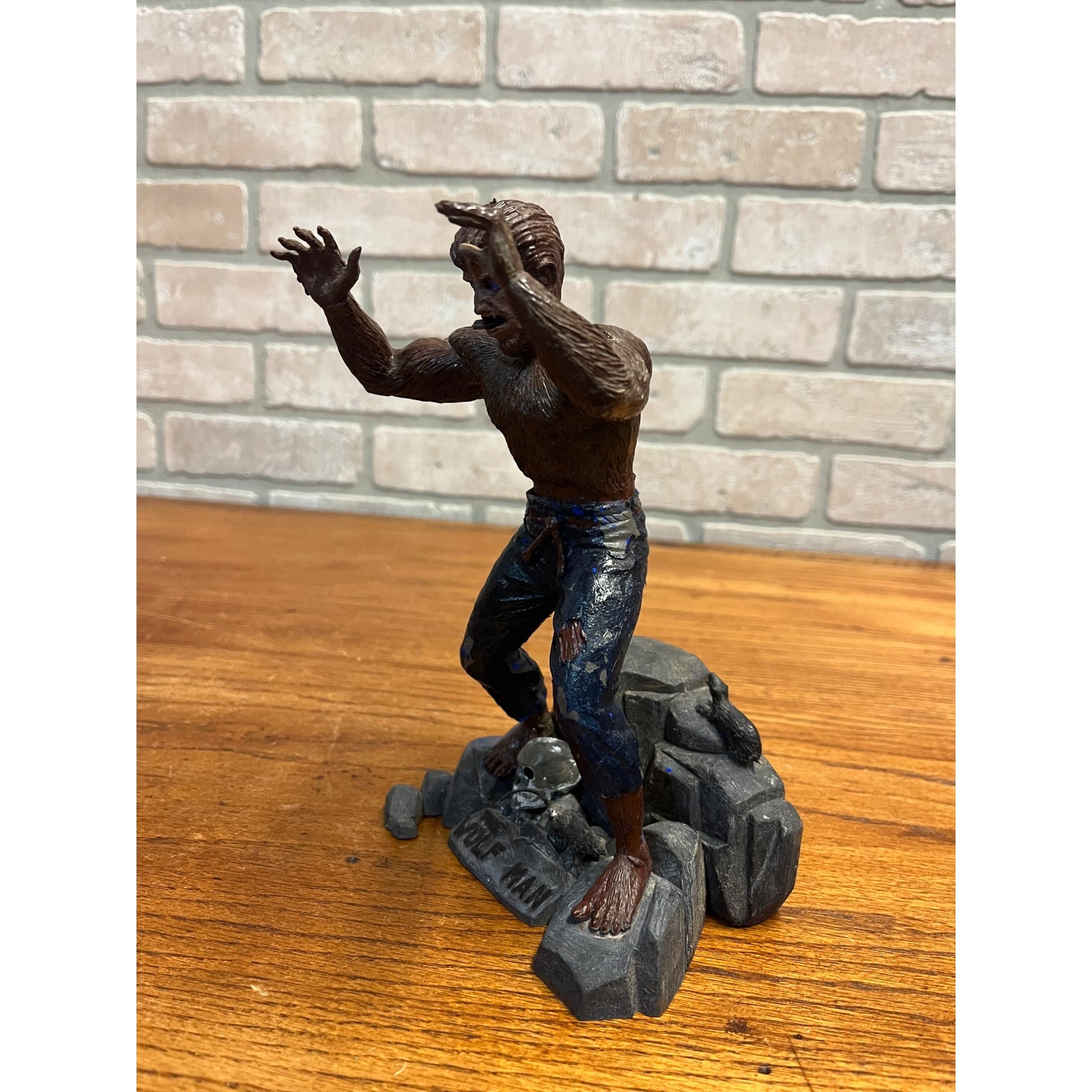 Vintage 1962 The Wolf Man Aurora Model Kit Built - Well Done