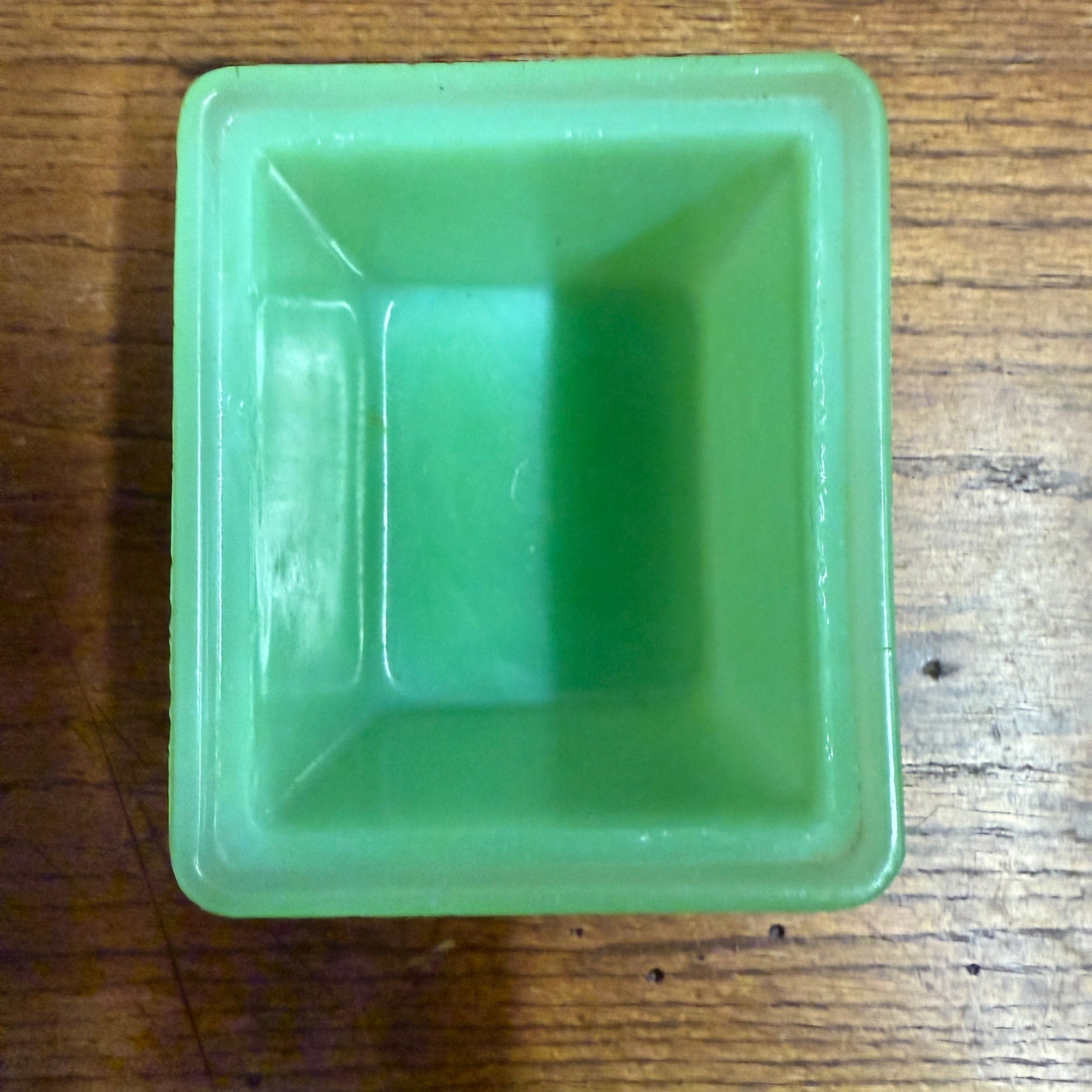 Vintage Jadeite Refrigerator Square Dish Covered Kitchenware