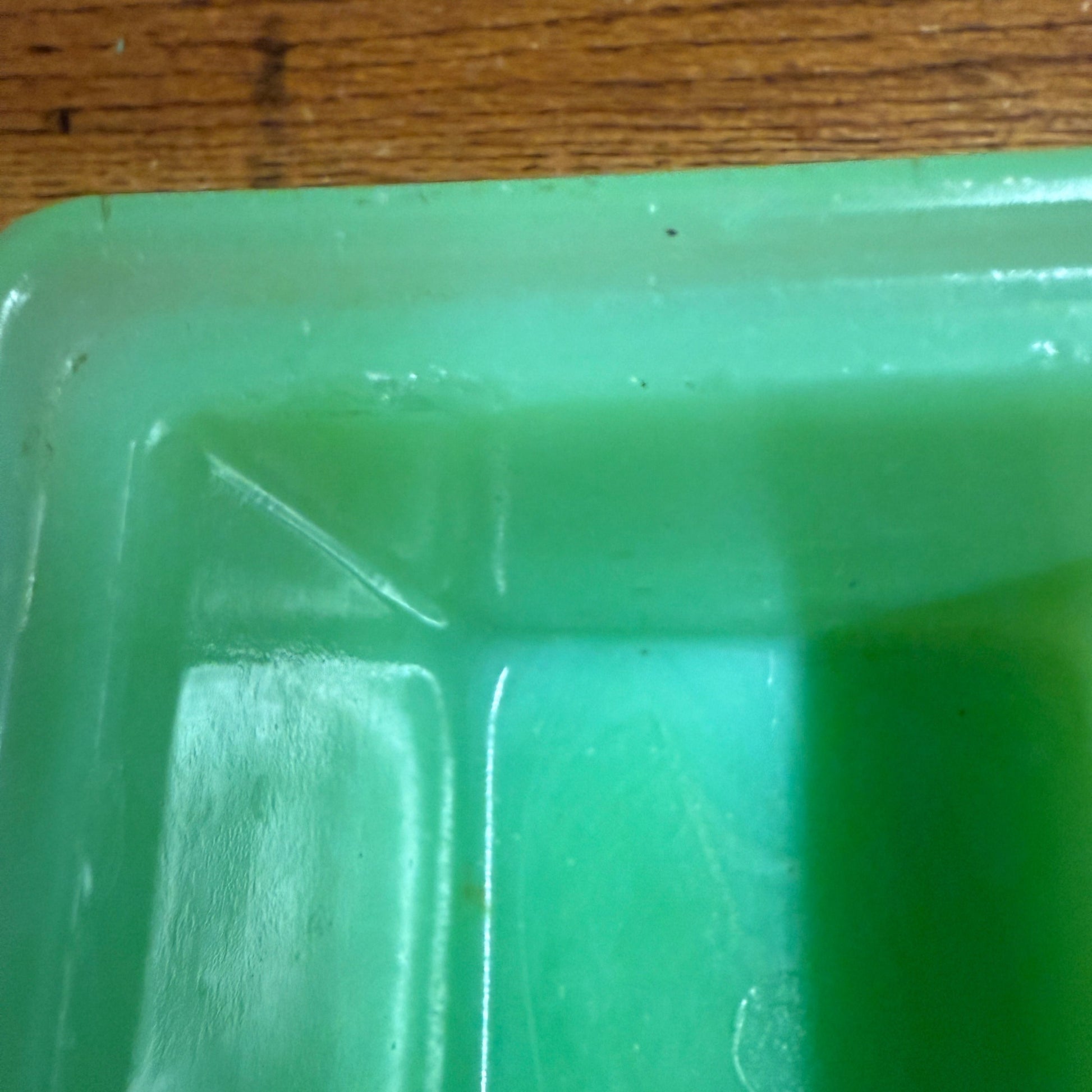 Vintage Jadeite Refrigerator Square Dish Covered Kitchenware