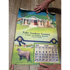 1920s Advertising Calendar Poster Fuller Goodman Farm Barn Dairy Scene