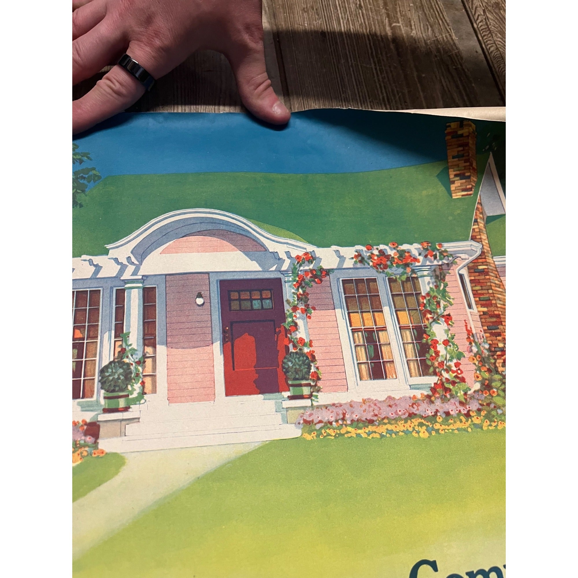 1920s Advertising Calendar Poster Fuller Goodman Farm Barn Dairy Scene