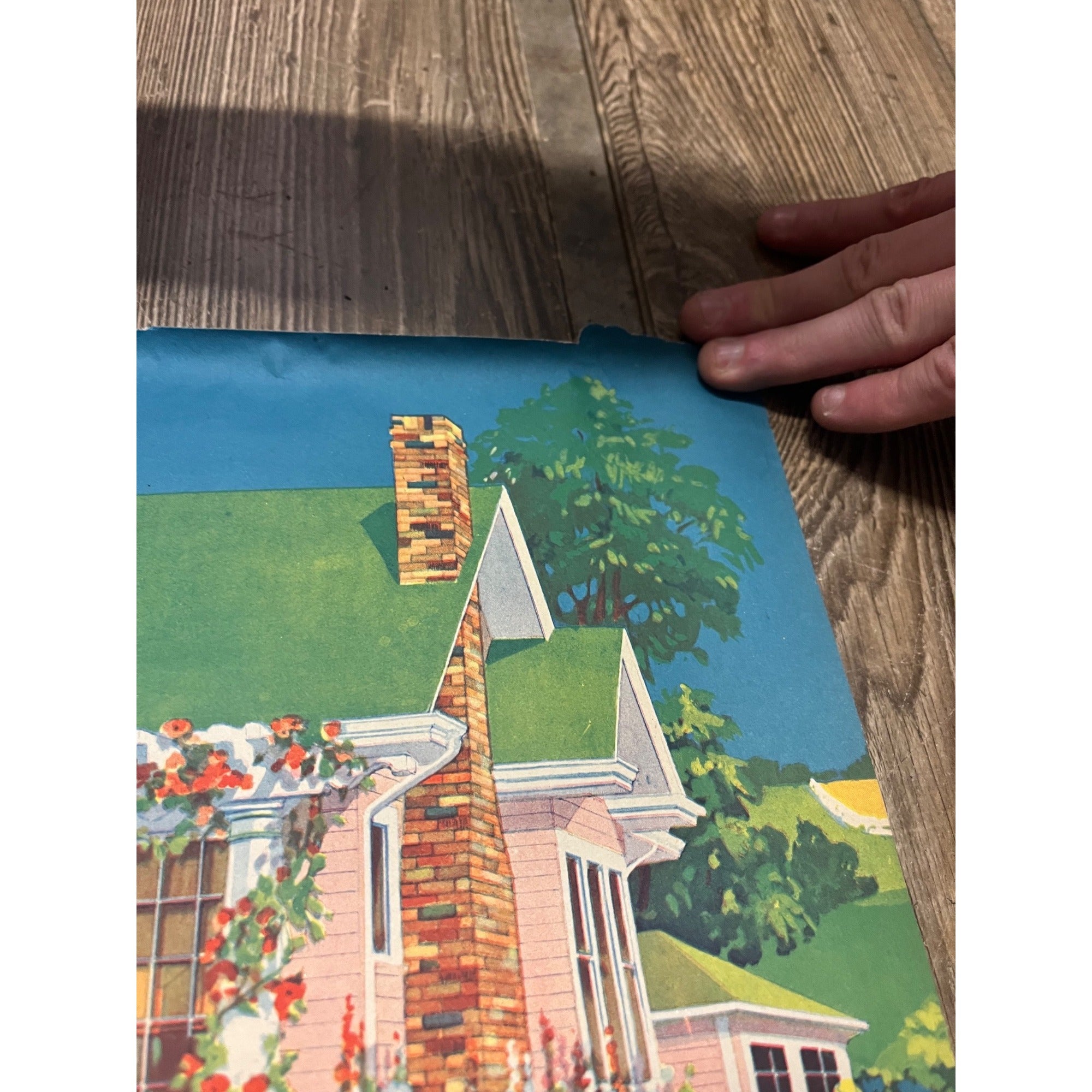 1920s Advertising Calendar Poster Fuller Goodman Farm Barn Dairy Scene