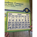 1920s Advertising Calendar Poster Fuller Goodman Farm Barn Dairy Scene
