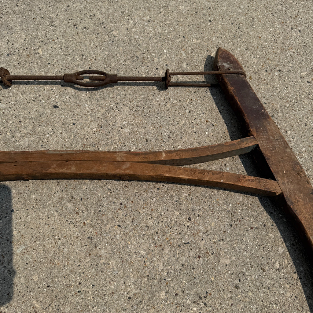 Antique Vintage Cross Cut Wood Buck Saw Bow Saw Tool Wooden Logging